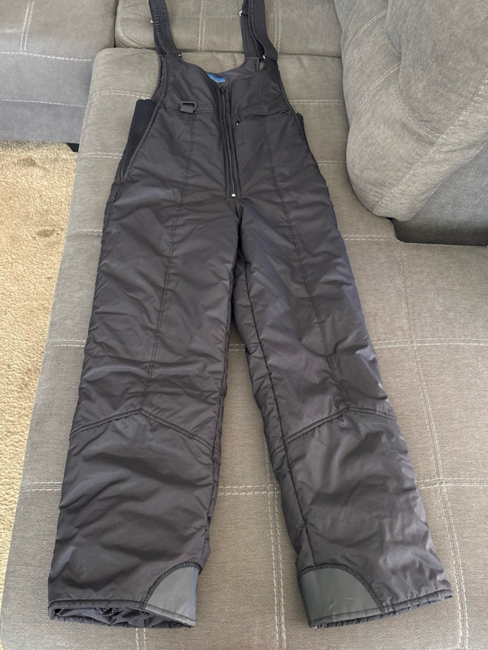 Vintage Raewisk black adult L ski bib warm full body zip snow suit unisex